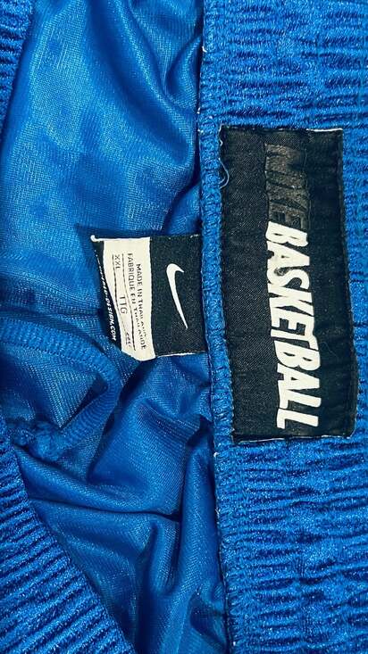 Nike Basketball Shorts Blue Black Red Swoosh Athletic Training Gym Men’s XXL - Picture 4 of 9